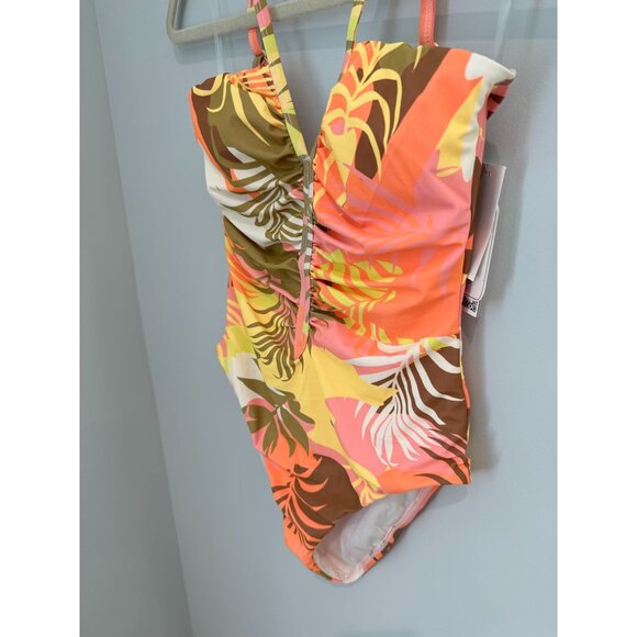 Sanctuary Swim Women's V Wire Over The Shoulder One Piece Swimsuit NWT - Picture 3 of 7